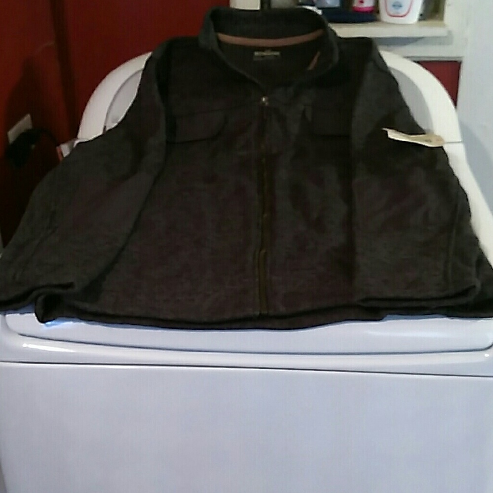 Mens Outdoor Life grey full zip sweater sz L NWT